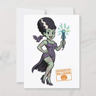 Cartão Postal Cartoon da Esposa de Frankenstein
