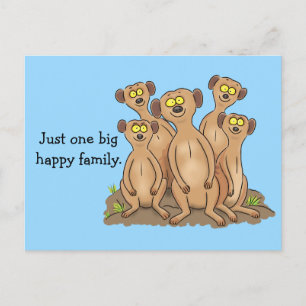 Cartão Postal Cartoon da família Meerkat
