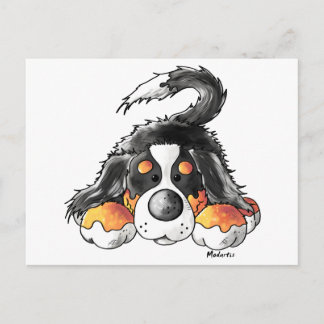Cartão Postal Cartoon de Cão da Montanha Bernese Engraçado