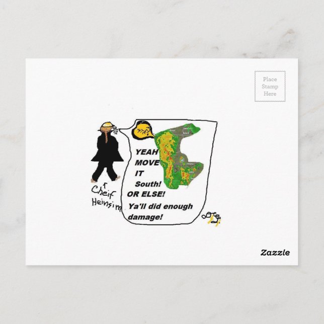 Cartão Postal Cartoon de Casey Heinzism Sim Mexam-se! (Verso)