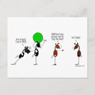 Cartão Postal Cartoon de Cavalo Bonito de Bashkir