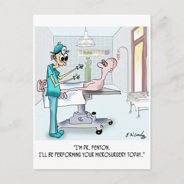 Cartão Postal Cartoon de Cirurgia 9369 (Frente)