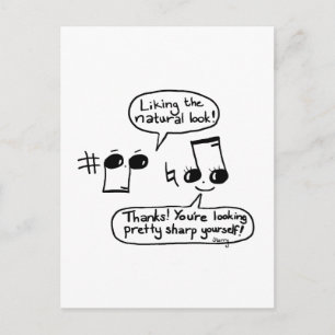 Cartão Postal Cartoon de elogios musicais engraçados: Versão II