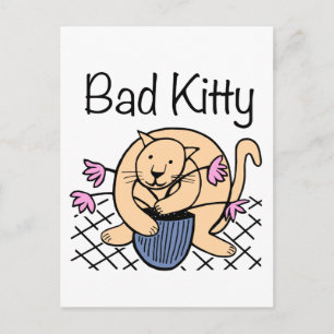 Cartão Postal Cartoon de gato malvado