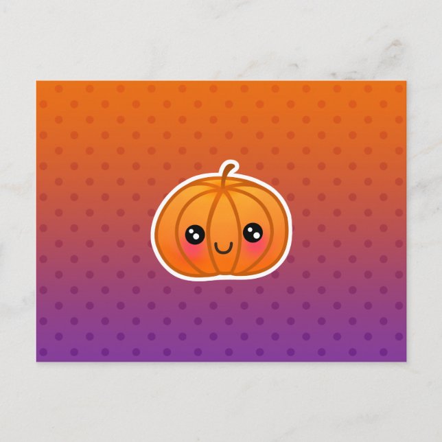 Cartão Postal Cartoon de Kawaii Halloween Bonito Design (Frente)