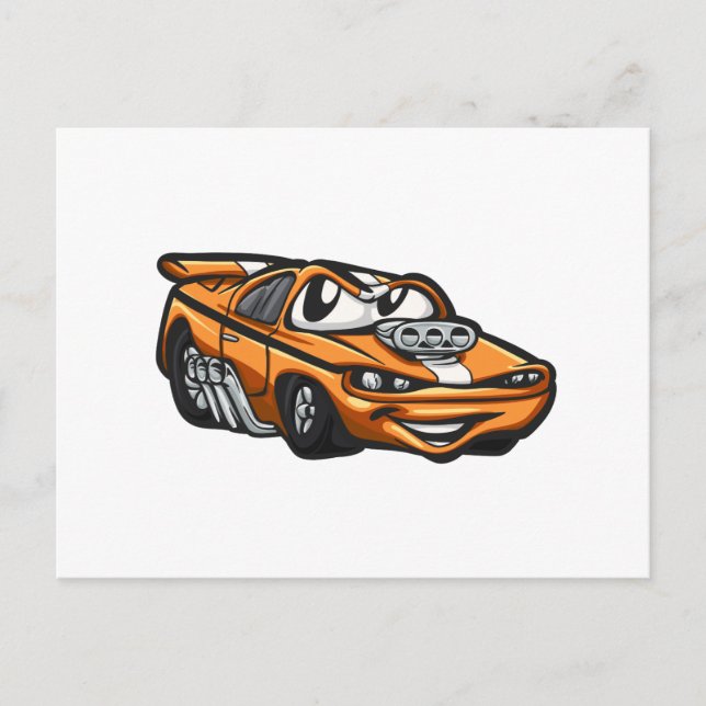 Cartão Postal Cartoon de músculo clássico do carro - Escolha a c (Frente)