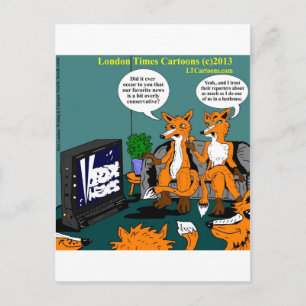 Cartão Postal Cartoon de Notícias Conservadoras