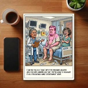 Cartão Postal Cartoon de Revelação de Gênero na Sala de Emergênc
