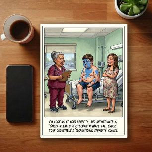Cartão Postal Cartoon de Revelação de Gênero na Sala de Emergênc
