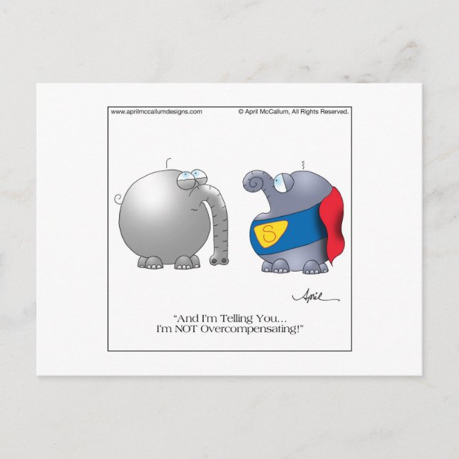 Cartão Postal Cartoon de sobrecompensação - Cartoon Postcard de  (Frente)