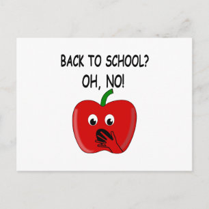 Cartão Postal Cartoon De Volta À Apple Da Escola