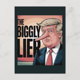Cartão Postal Cartoon do Grande Mentiroso Trump
