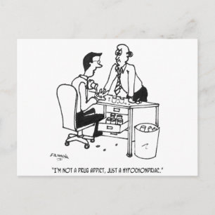 Cartão Postal Cartoon do Hipocondríaco 3104