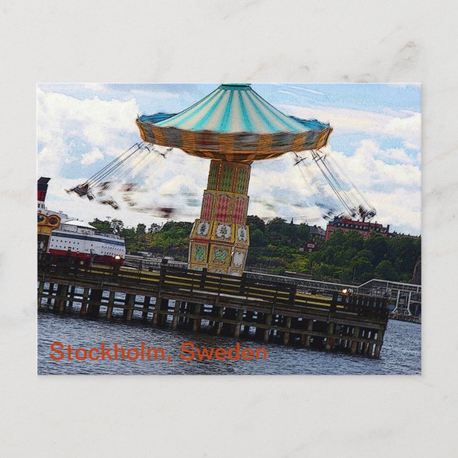 Cartão Postal Cartoon do Jardim Tivoli (Frente)