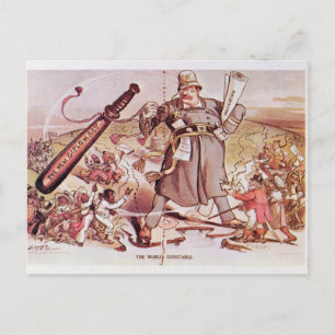 Cartão Postal Cartoon do Presidente Roosevelt