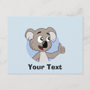 Cartão Postal Cartoon do urso koala