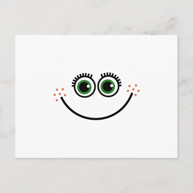 Cartão Postal Cartoon Engraçado Cartoon Expresso Happy Freckle F (Frente)