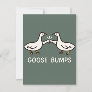 Cartão Postal Cartoon Engraçado Ganso Bumps   Fist Bump Geese An