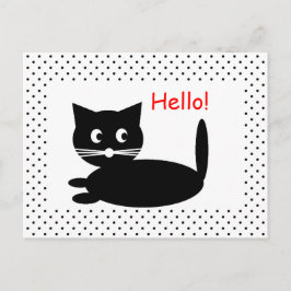 Cartão Postal Cartoon Gato Preto - Cartão-postal