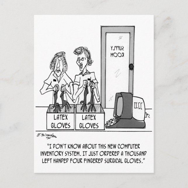 Cartão Postal Cartoon Hospital 1830 (Frente)