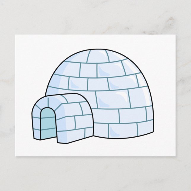 Cartão Postal Cartoon Igloo (Frente)