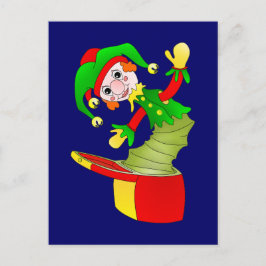 Cartão Postal Cartoon Jack na almofada da caixa