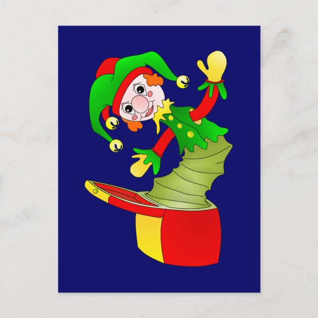 Cartão Postal Cartoon Jack na almofada da caixa (Frente)