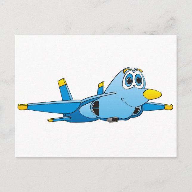 Cartão Postal Cartoon Jet (Frente)