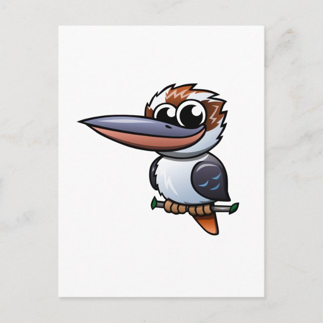 Cartão Postal Cartoon Kookaburra (Frente)