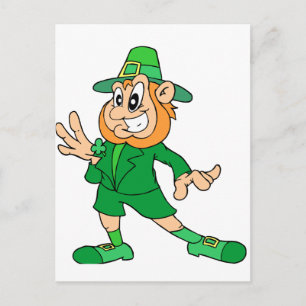 Cartão Postal Cartoon Leprechaun