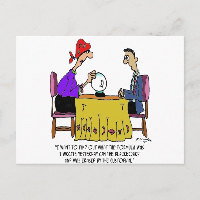 Cartão Postal Cartoon matemático 6487 (Frente)
