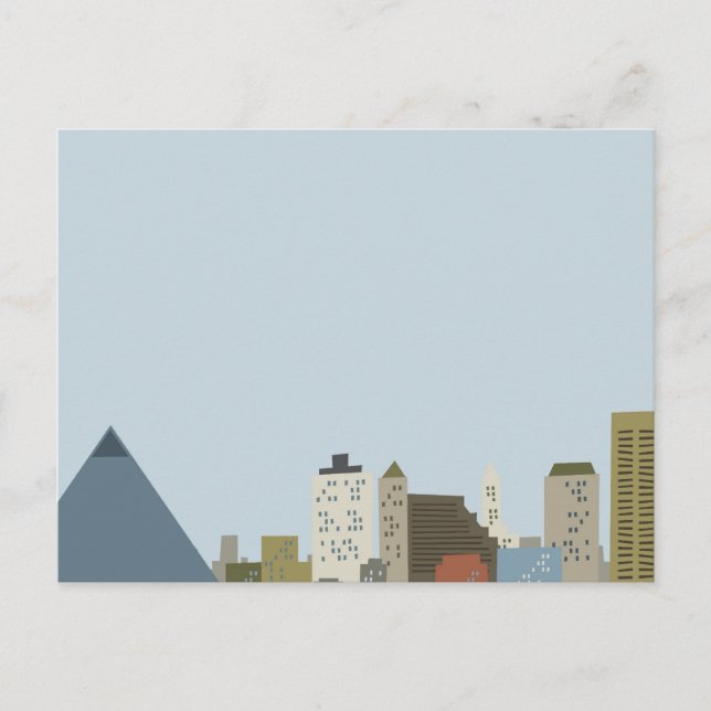 Cartão Postal Cartoon Memphis (Frente)