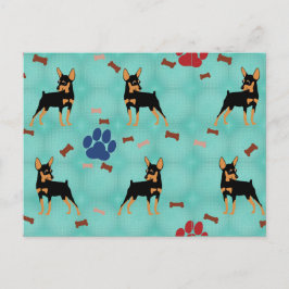 Cartão Postal Cartoon Miniature Pinscher