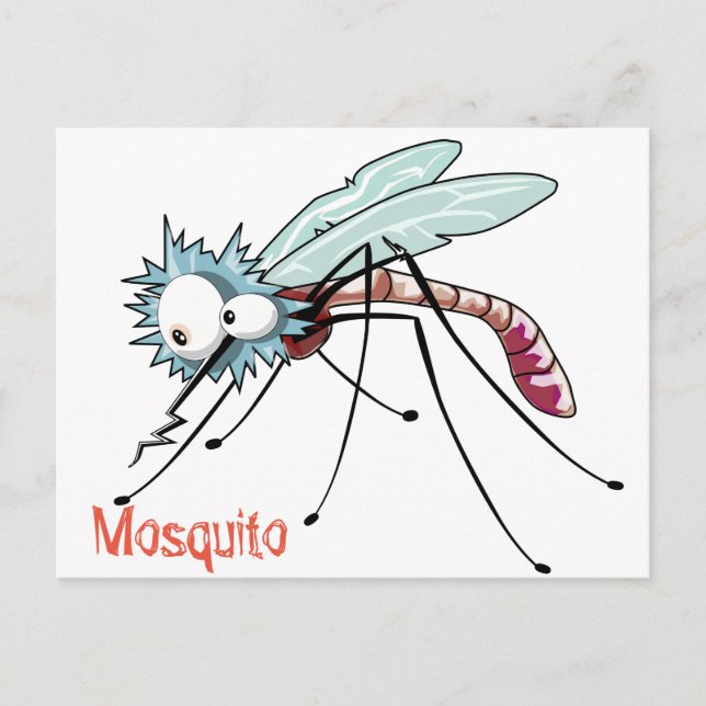 Cartão Postal Cartoon mosquito (Frente)
