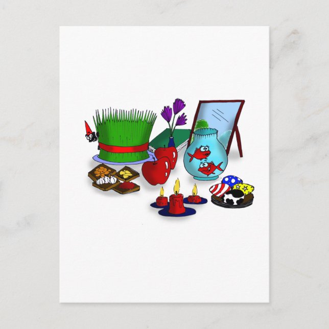 Cartão Postal Cartoon Noroz (Frente)