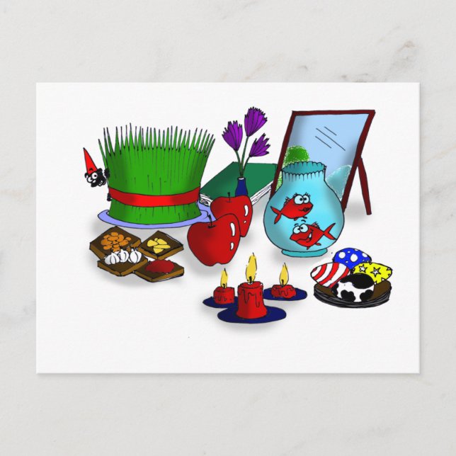 Cartão Postal Cartoon Noroz (Frente)