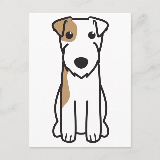 Cartão Postal Cartoon Parson Russell Terrier Dog (Frente)