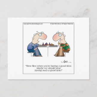 Cartão Postal Cartoon Postcard do GOOD TIMES por April McCallum