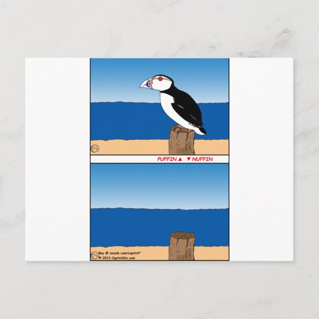 Cartão Postal Cartoon Puffin 487 (Frente)