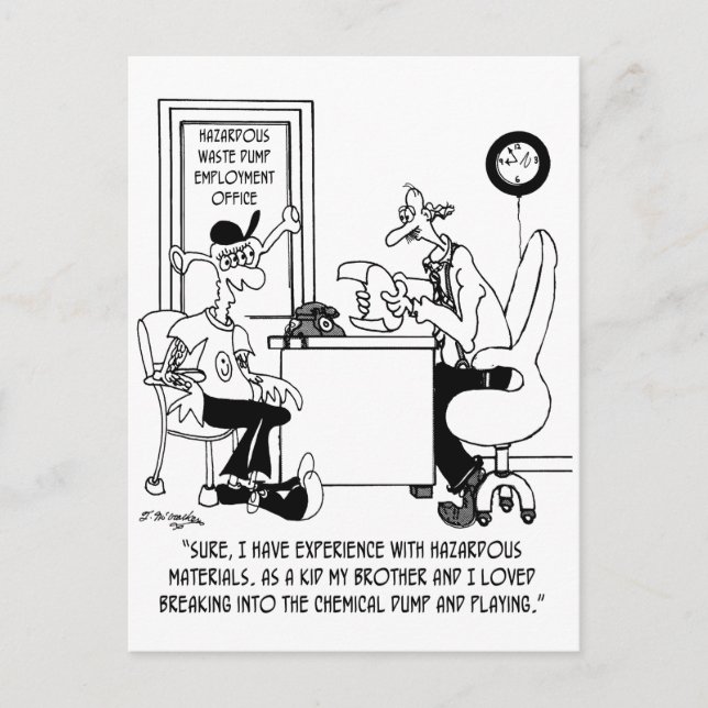 Cartão Postal Cartoon Químico 8791 (Frente)