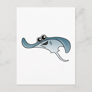 Cartão Postal Cartoon Stingray
