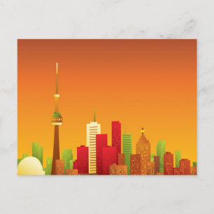 Cartão Postal Cartoon Toronto