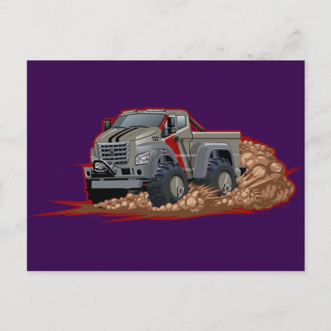 Cartão Postal Cartoon truck (Frente)