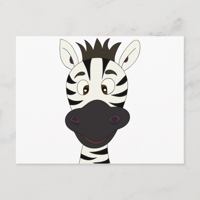 Cartão Postal Cartoon Zebra (Frente)