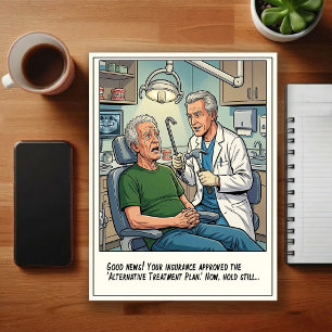 Cartão Postal Cartum de Consultório Odontológico Humorístico