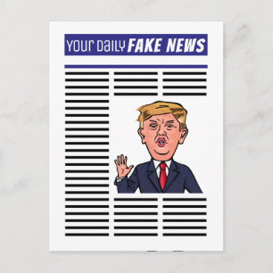 Cartão Postal Cartum Engraçado do Presidente Donald Trump Notí