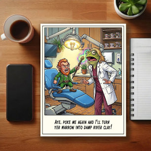 Cartão Postal Cartum Humorístico de Consultório Odontológico