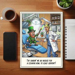Cartão Postal Cartum Humorístico de Consultório Odontológico