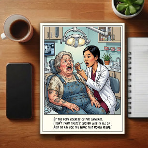 Cartão Postal Cartum Humorístico de Consultório Odontológico