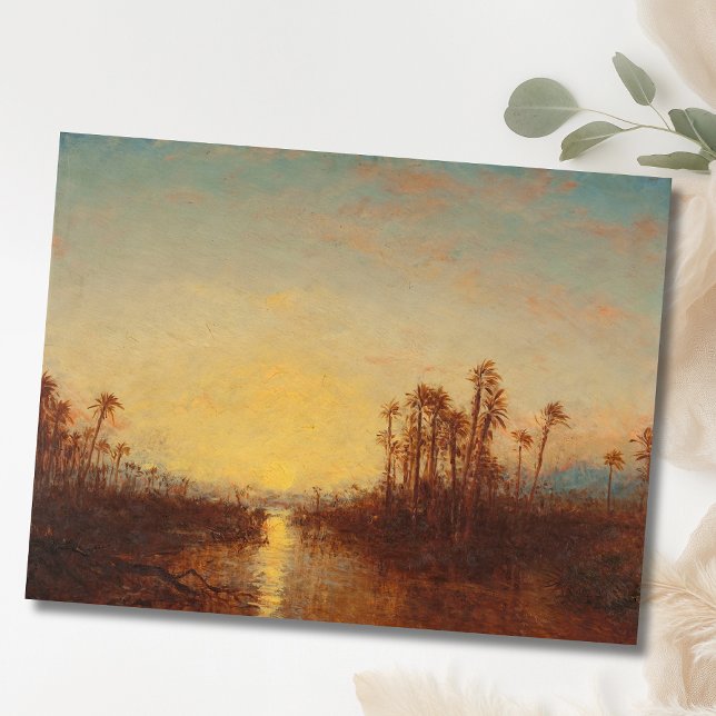 Cartão Postal Cartum, Pôr do Sol – Félix Ziem (Criador carregado)